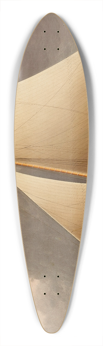 James Edward Buttersworth - Hudson River Sloop 39.3 inch art pintail longboard deck