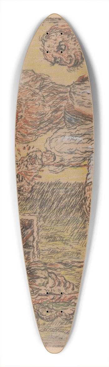 James Ensor - Avarice 39.3 inch art pintail longboard deck