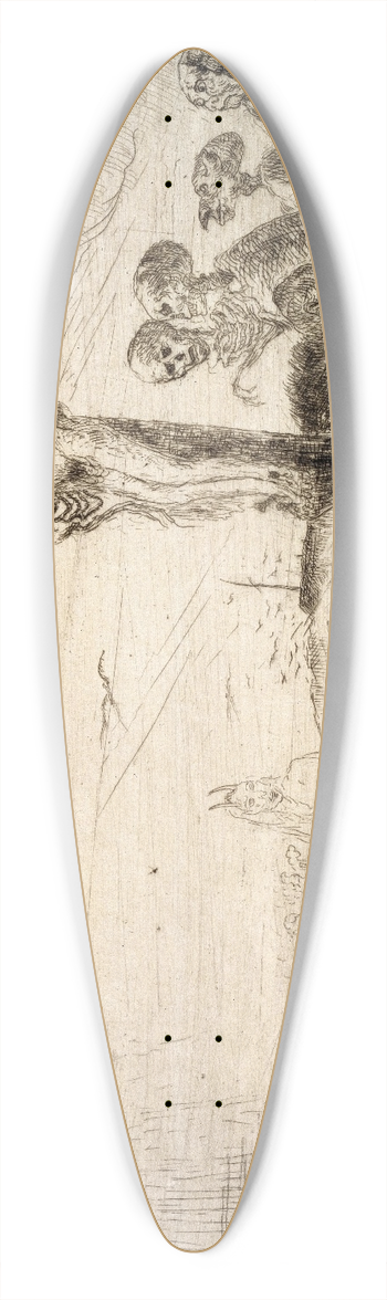 James Ensor - Christ Tormented by Demons 39.3 inch art pintail longboard deck