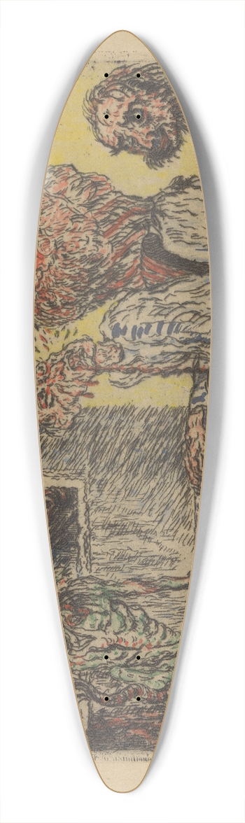 James Ensor - De gierigheid 39.3 inch art pintail longboard deck