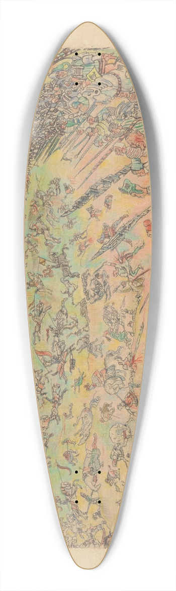 James Ensor - De Slag der Gulden Sporen 39.3 inch art pintail longboard deck