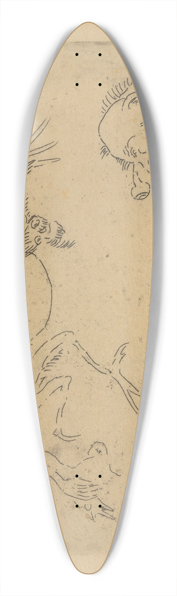 James Ensor - De verschrikkelijke boogschutter 39.3 inch art pintail longboard deck