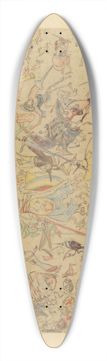 James Ensor - Duivels rossen engelen en aartsengelen af 39.3 inch art pintail longboard deck
