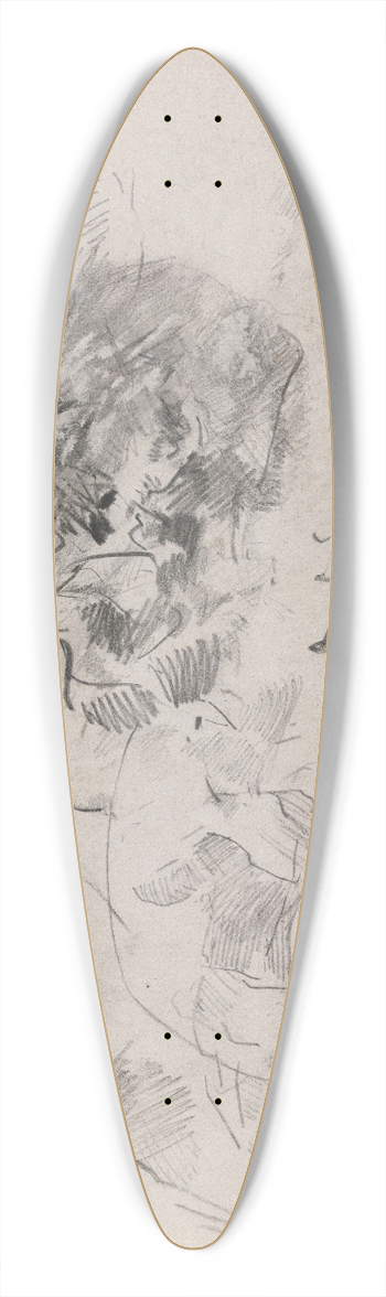 James Ensor - Ensors Mother and Silhouettes 39.3 inch art pintail longboard deck