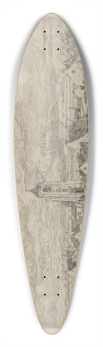 James Ensor - Grand view of Mariakerke 39.3 inch art pintail longboard deck