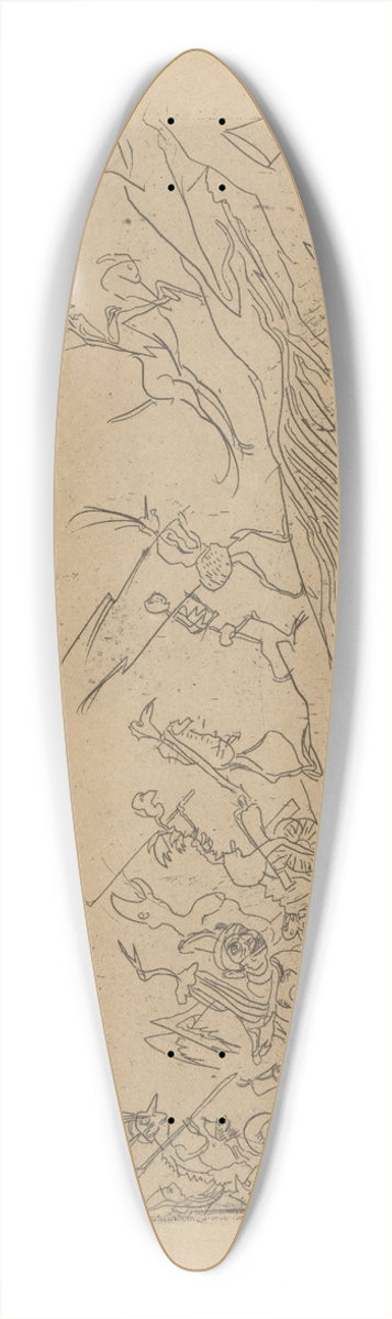 James Ensor - Helse optocht 39.3 inch art pintail longboard deck