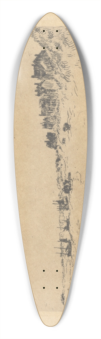 James Ensor - Het strand van De Panne 39.3 inch art pintail longboard deck