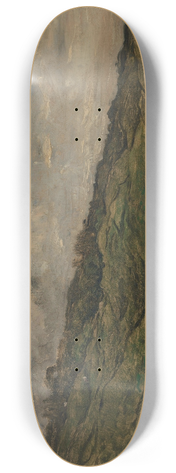 Charles Franois Daubigny - Pastures at Graves near Villerville (Normandy) 8.25 inch art skate deck