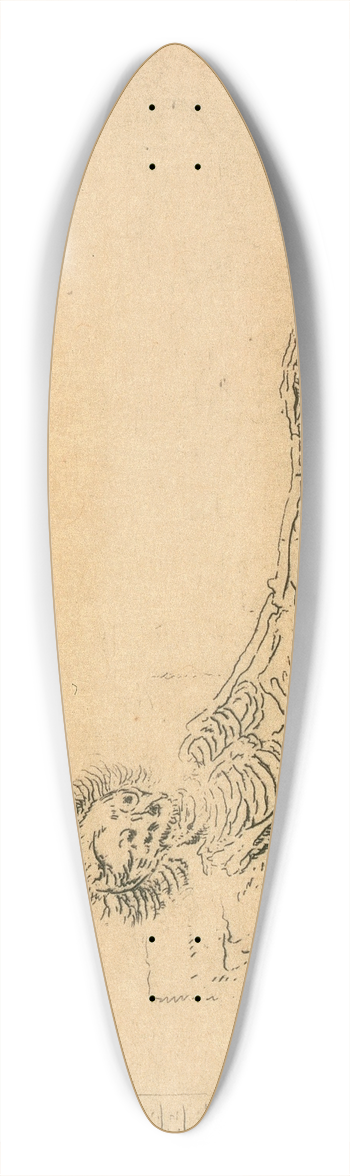 James Ensor - Mijn portret in 1960 39.3 inch art pintail longboard deck