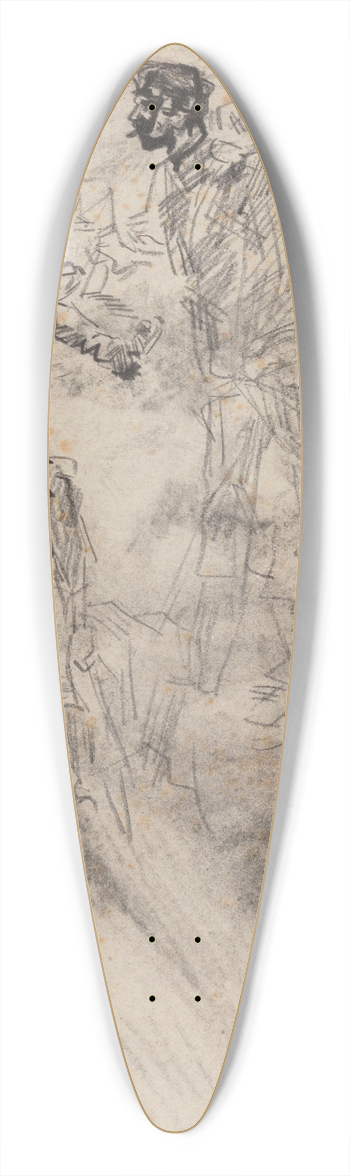 James Ensor - Military Men 39.3 inch art pintail longboard deck