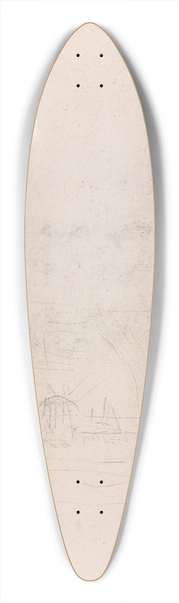 James Ensor - Outline of a Marine 39.3 inch art pintail longboard deck