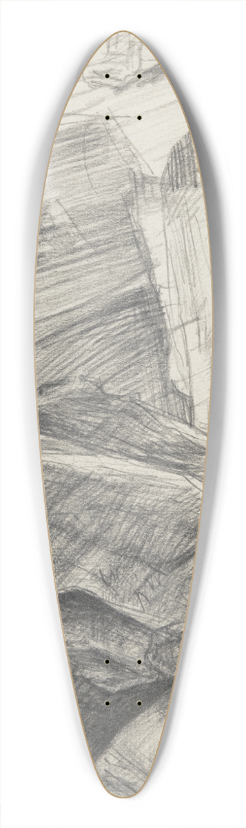 James Ensor - Papers and Books Arranged on aTable 39.3 inch art pintail longboard deck