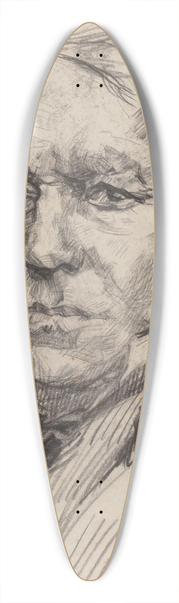 James Ensor - Portrait of a Man 39.3 inch art pintail longboard deck