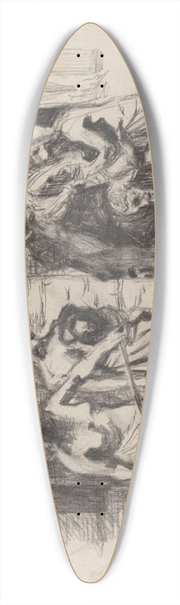 James Ensor - Pro Patria Ludux, Exercise for the Homeland 39.3 inch art pintail longboard deck