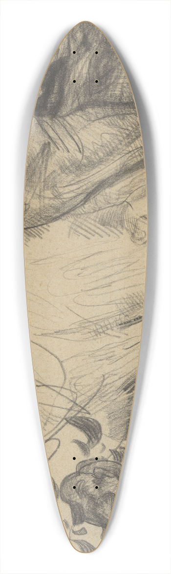 James Ensor - Schetsen 39.3 inch art pintail longboard deck