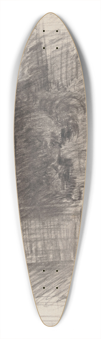 James Ensor - Self Portrait 39.3 inch art pintail longboard deck
