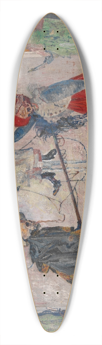 James Ensor - Skeletons Fighting over the Body of a Hanged Man 39.3 inch art pintail longboard deck