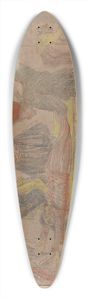 James Ensor - The Assassination 39.3 inch art pintail longboard deck