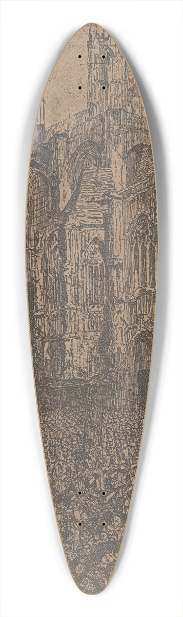 James Ensor - The Cathedral 39.3 inch art pintail longboard deck