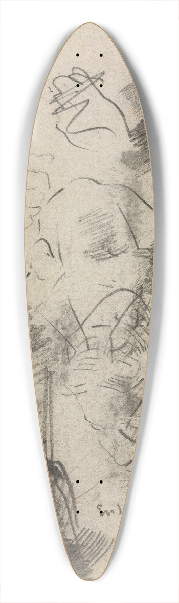 James Ensor - The Painter Alfred William Finch, a Study with Bottles 39.3 inch art pintail longboard deck