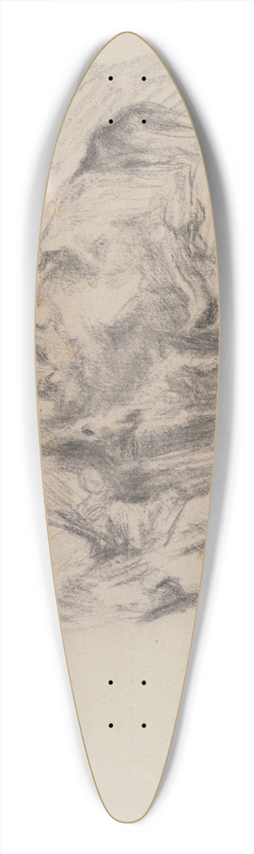 James Ensor - The Painter Eugne Delacroix 39.3 inch art pintail longboard deck