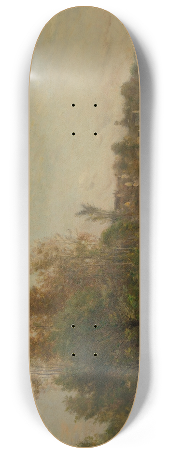 Charles Franois Daubigny - The Banks of the Oise 8.25 inch art skate deck