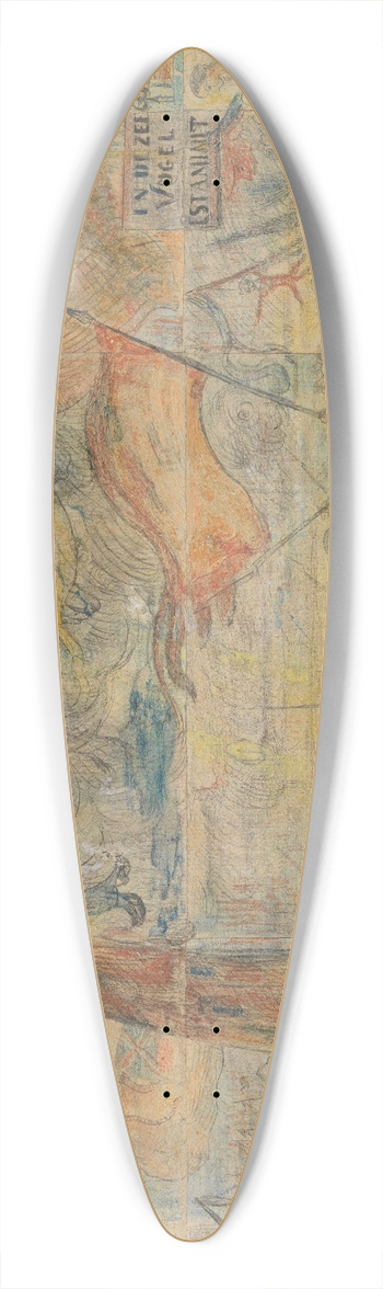 James Ensor - The Strike 39.3 inch art pintail longboard deck