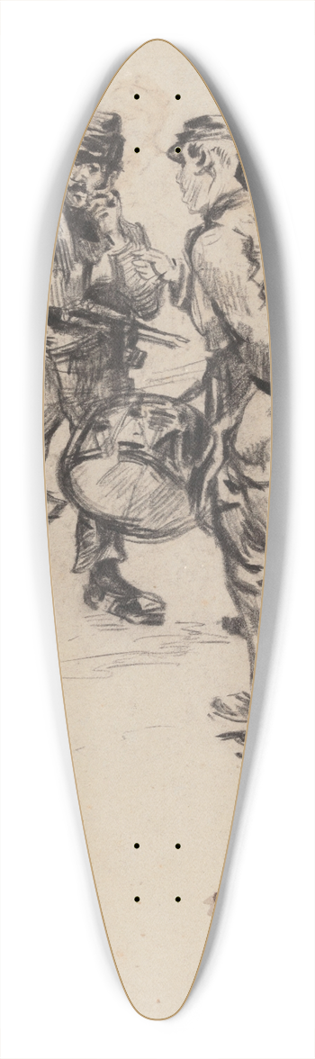 James Ensor - Two Militairy Men 39.3 inch art pintail longboard deck