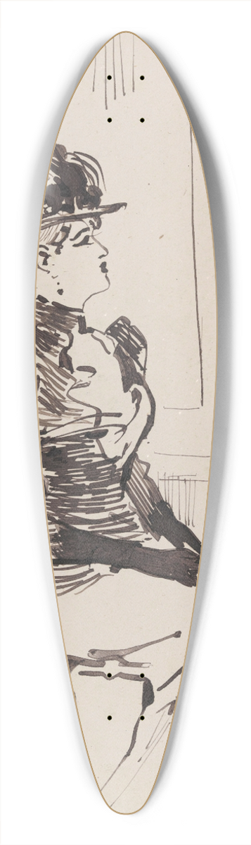 James Ensor - Two Women 39.3 inch art pintail longboard deck