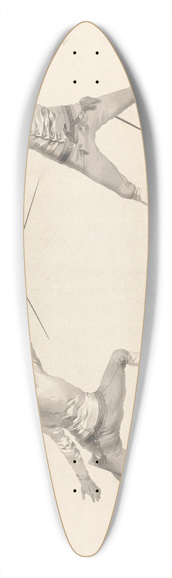 James Gwin - De la Parade du Demi-Cercle sur le Coup, de Quarte Basse 39.3 inch art pintail longboard deck