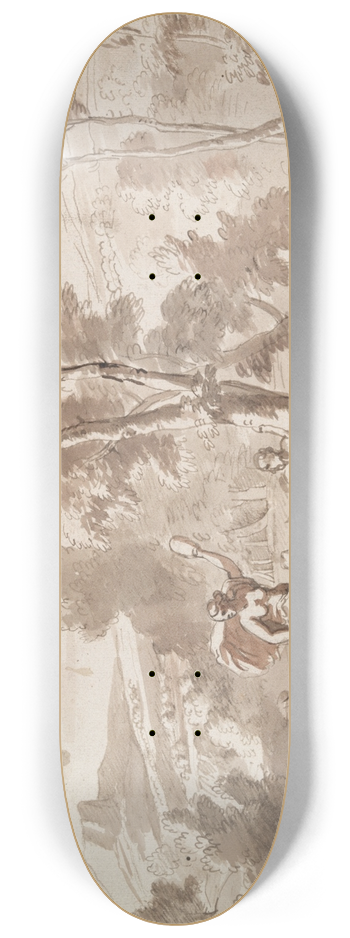 Adriaen de Hennin - Nymphs andSatyrs 8.25 inch art skate deck