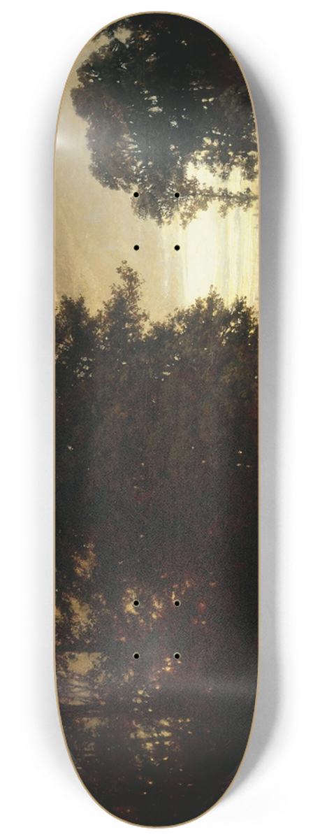 Charles Franois Daubigny - Waterside landscape 8.25 inch art skate deck