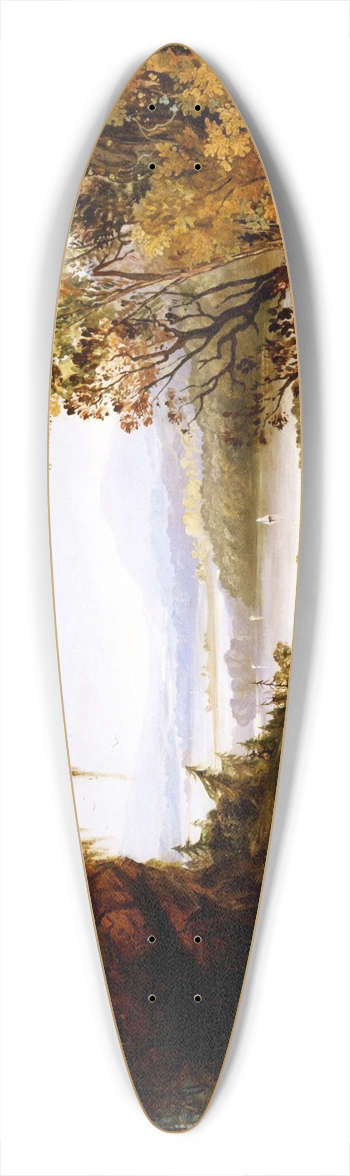 James Hamilton - Scene on the Hudson (Rip Van Winkle) 39.3 inch art pintail longboard deck