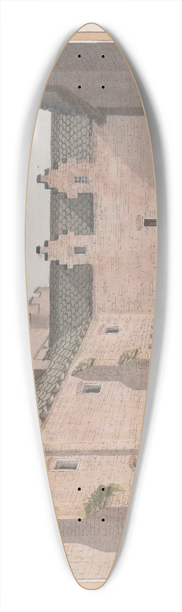 James Lambert of Lewes - Herstmonceux Castle, East Sussex: The Pump Court 39.3 inch art pintail longboard deck