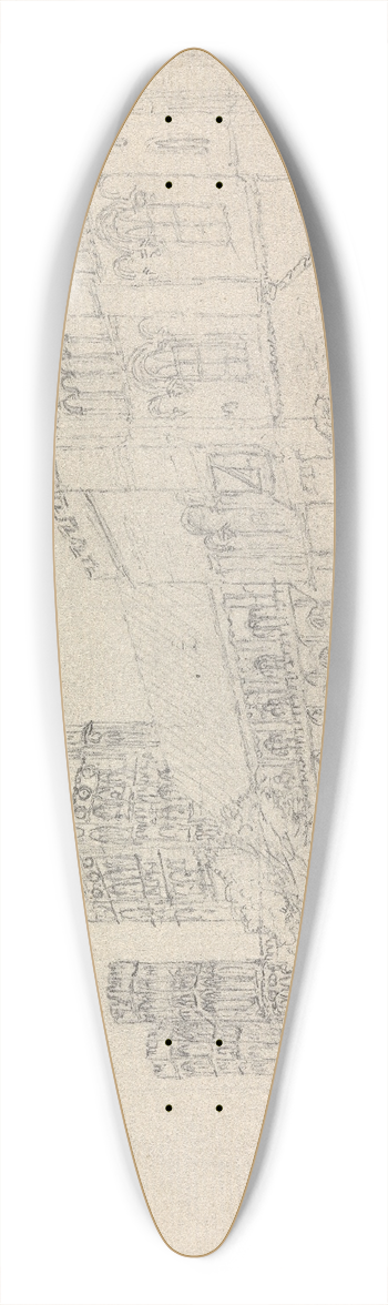 James Moore - Ely Cathedral 39.3 inch art pintail longboard deck
