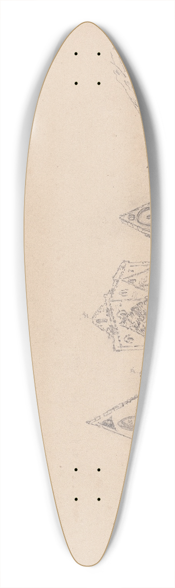James Moore - Pluscarden Abbey, Scotland 39.3 inch art pintail longboard deck