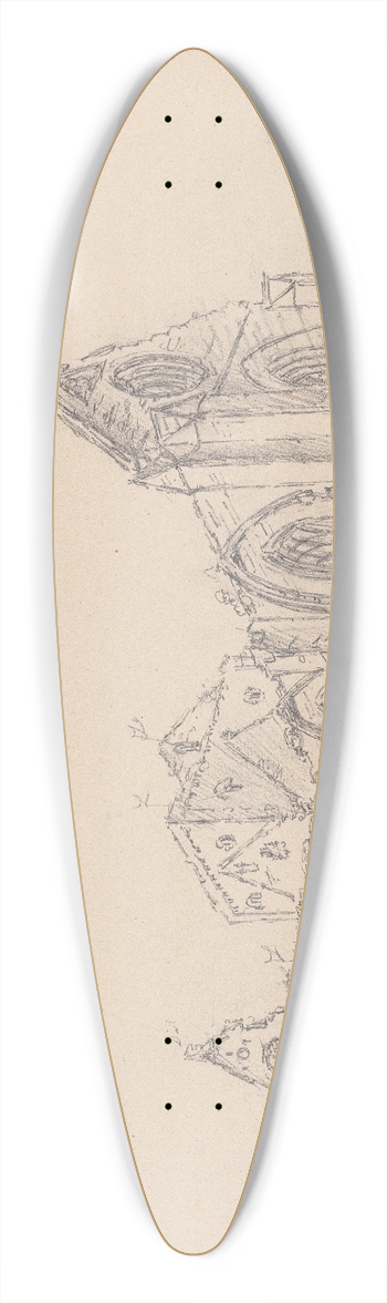 James Moore - Pluscarden Abbey, Scotland 39.3 inch art pintail longboard deck