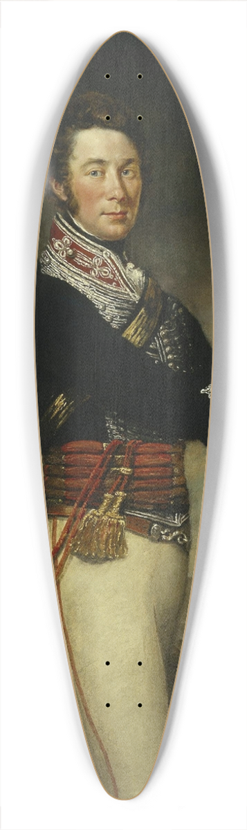 James Northcote - Captain Peter Hawker of the 14th Light Dragoons 39.3 inch art pintail longboard deck