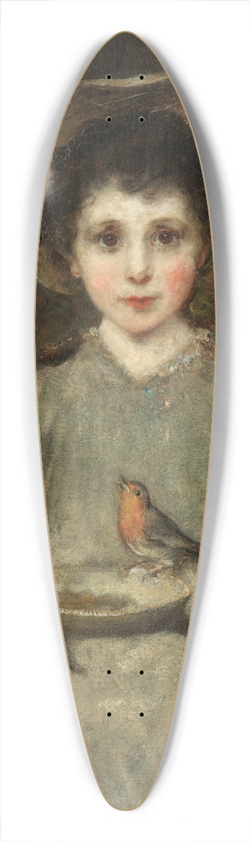 James Sant - Portrait of a young girl 39.3 inch art pintail longboard deck