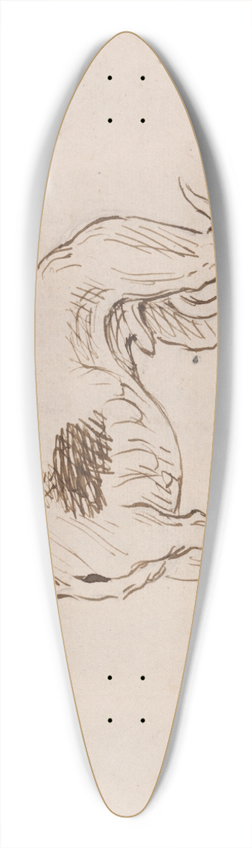 James Seymour - A Greyhound, Facing Left 39.3 inch art pintail longboard deck