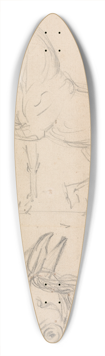 James Seymour - Horse Walking to Left 39.3 inch art pintail longboard deck
