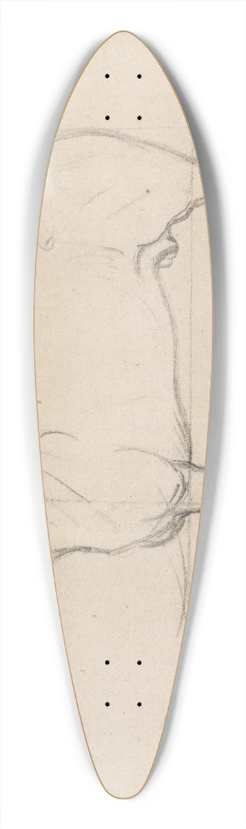 James Seymour - Profile of a Horse Facing Left 39.3 inch art pintail longboard deck