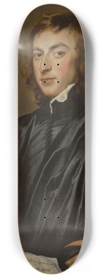 Adriaen Hanneman - Portrait of a gentleman 8.25 inch art skate deck