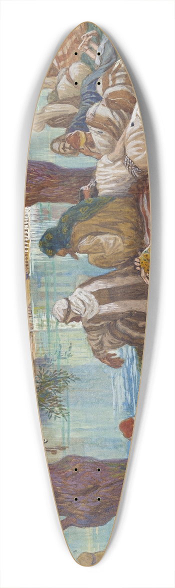 James Tissot - By the Waters of Babel 39.3 inch art pintail longboard deck