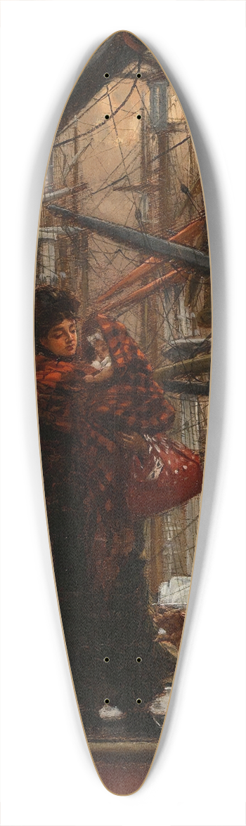 James Tissot - Emigrants 39.3 inch art pintail longboard deck