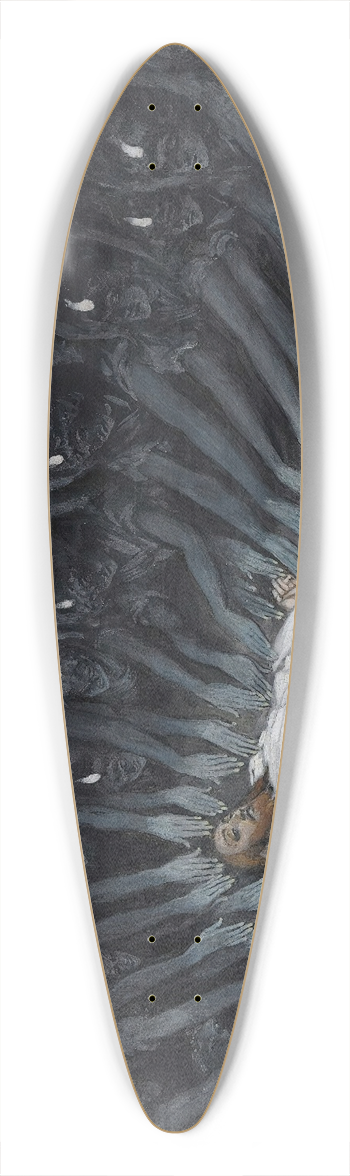 James Tissot - Jesus Ministered to by Angels 39.3 inch art pintail longboard deck