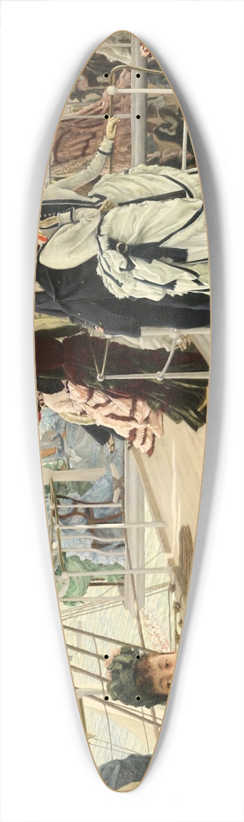 James Tissot - The Ball on Shipboard 39.3 inch art pintail longboard deck