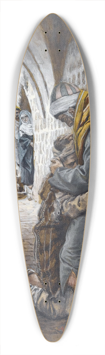 James Tissot - The Return of the Prodigal Son 39.3 inch art pintail longboard deck