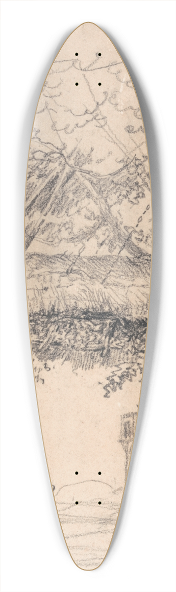 James Ward - A Thatched Shelter Suspended from a Tree 39.3 inch art pintail longboard deck