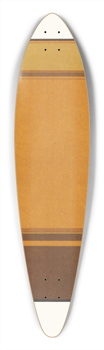 James Ward - Harmony of Analogy in Broken Orange and YelIow-Brown 39.3 inch art pintail longboard deck